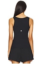 view 3 of 4 Ribbed Mesh Secret Tank Top in Black