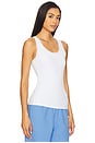 view 2 of 4 Ribbed Mesh Secret Tank Top in Optic White