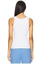 view 3 of 4 Ribbed Mesh Secret Tank Top in Optic White