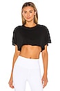 view 1 of 4 Cropped Short Sleeve Top in Black