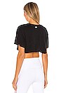 view 3 of 4 Cropped Short Sleeve Top in Black