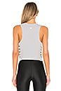 view 3 of 4 Cut It Out Tank in Dove Grey Heather