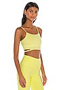 view 2 of 4 Halo Bra Tank in Shock Yellow