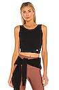 view 1 of 4 Swirl Two Way Crop Tank in Black