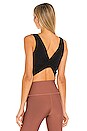 view 3 of 4 Swirl Two Way Crop Tank in Black