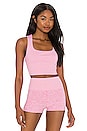 view 1 of 4 Alosoft Chic Bra Tank in Parisian Pink Heather