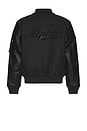 view 3 of 6 Letterman Jacket in Black