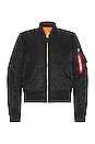 view 1 of 4 MA-1 Slim Fit Bomber in Black