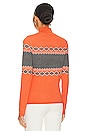 view 3 of 4 Aurora Mock Neck Sweater in Tangerine