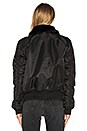 view 3 of 5 BLOUSON BOMBER COL IMITATION FOURRURE B-15 SLIM FIT in Black