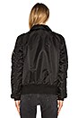 view 4 of 5 BLOUSON BOMBER COL IMITATION FOURRURE B-15 SLIM FIT in Black
