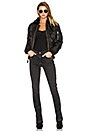 view 5 of 5 BLOUSON BOMBER COL IMITATION FOURRURE B-15 SLIM FIT in Black