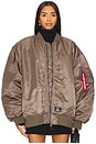 view 1 of 6 Oversized Ma-1 Flight Jacket in Coyote Brown