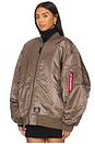 view 2 of 6 Oversized Ma-1 Flight Jacket in Coyote Brown