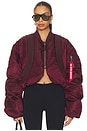 view 1 of 5 Ma-1 Knit Rib Flight Jacket in Cedar Red