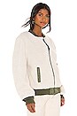 view 3 of 5 BLOUSON BOMBER L-2B in Light Cream & Sage Lining