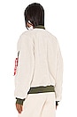 view 4 of 5 BLOUSON BOMBER L-2B in Light Cream & Sage Lining