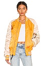 view 1 of 4 Playboy Bunny Retro Logo Bomber in Golden Yellow