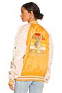 view 3 of 4 Playboy Bunny Retro Logo Bomber in Golden Yellow