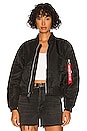 view 1 of 5 L-2B Cropped Flight Jacket in Black