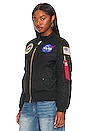 view 4 of 6 MA-1 NASA Bomber Jacket W in Black