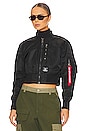 view 2 of 7 L-2b Cropped Flight Jacket in Black