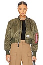view 1 of 7 L-2b Cropped Flight Jacket in Green