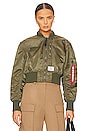 view 2 of 7 L-2b Cropped Flight Jacket in Green