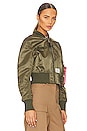 view 3 of 7 L-2b Cropped Flight Jacket in Green