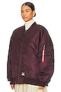 view 3 of 5 MA-1 Flight Jacket in Berry