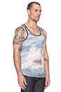 view 2 of 3 Jaws Tank in Blue in Sublimation