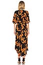 view 3 of 3 VESTIDO AVI in Black & Ochre