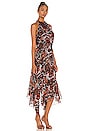 view 2 of 5 ROBE MAXI BARDOT in Black & Red Multi