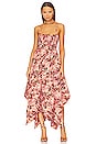 view 1 of 3 Adriana Dress in Orange & Rose Multi