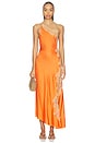 view 1 of 4 VESTIDO LOU in Vivid Orange & Pale Blush