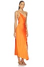 view 2 of 4 VESTIDO LOU in Vivid Orange & Pale Blush