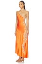 view 3 of 4 VESTIDO LOU in Vivid Orange & Pale Blush