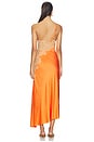 view 4 of 4 VESTIDO LOU in Vivid Orange & Pale Blush