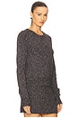view 2 of 5 Zoe Sweater in Charcoal & Dark Brown
