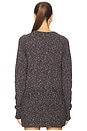 view 3 of 5 Zoe Sweater in Charcoal & Dark Brown