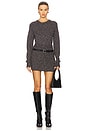view 4 of 5 Zoe Sweater in Charcoal & Dark Brown