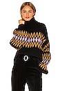 view 1 of 4 Tracey Sweater in Black, Bordeaux & Lilac