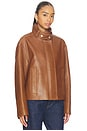 view 3 of 5 CHAQUETA CUERO HUDSON in Oiled Oak