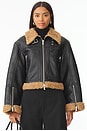 view 2 of 5 Mountain Sherpa Jacket in Black & Brown