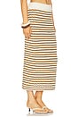 view 2 of 6 Alexis Skirt in Parchment & Aged Bronze Stripe