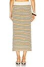 view 4 of 6 Alexis Skirt in Parchment & Aged Bronze Stripe