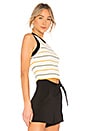 view 2 of 4 ТОП RITA in White, Olive & Mustard