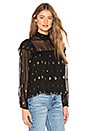 view 2 of 4 MELONI トップ in Black & Gold