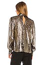 view 3 of 5 Lydia Blouse in Black & Gold