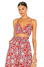 view 1 of 4 Lana Bra Top in Apple Red & Pink